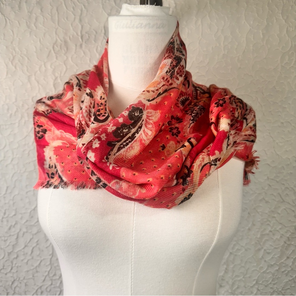 Chico's Scarf Geometric Multycollors Scarves Square Women's Wrap 39x41 Paisley